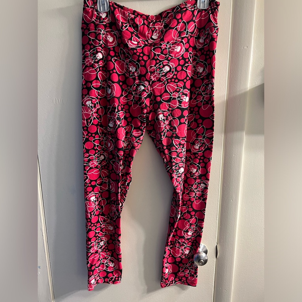 Disney LuLaRoe tall & Curvy Minnie Mouse print leggings